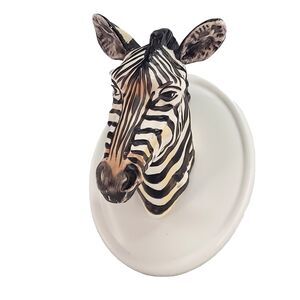 Goebel Porcelain Zebra mini Head Plaque 3.5" Figurine 53 999-10 Germany safari‎